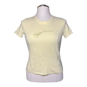 Calvin Klein Sequin Yellow Y2k Top